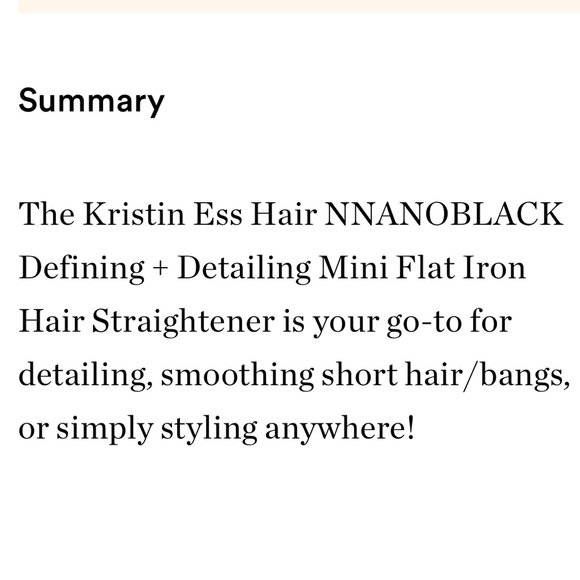 Kristin Es NanoBlack Hair Small Straightener - Picture 4 of 6